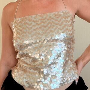 Sequin y2k halter top